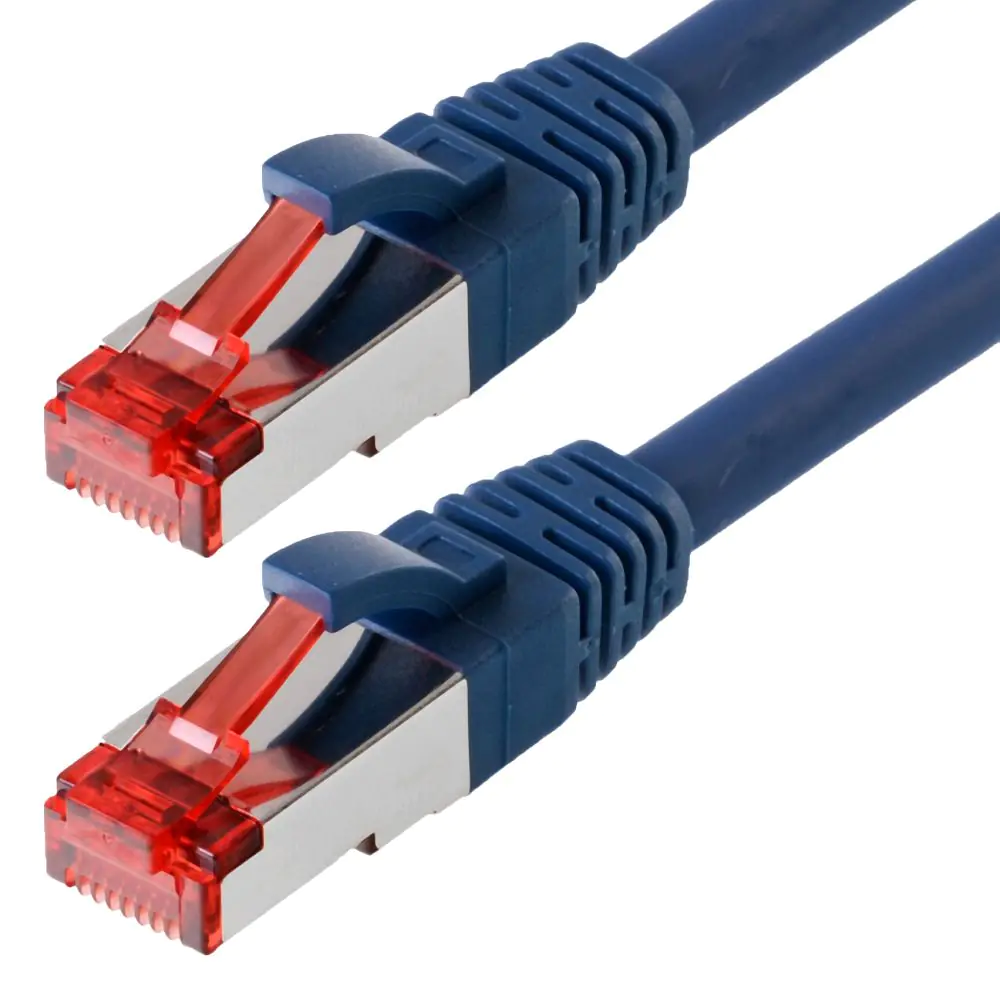Tecline - Patch-Kabel - RJ-45 (M) zu RJ-45 (M) - 25 cm - SSTP-Kabel - CAT 6 - Blau Tecline - Patch-Kabel - RJ-45 (M) zu RJ-45 (M) - 25 cm - SSTP-Kabel - CAT 6 - Blau