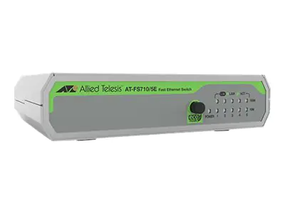 Allied Telesis AT FS710/5E - Switch - unmanaged - 5 x 10/100 - Desktop, wandmontierbar