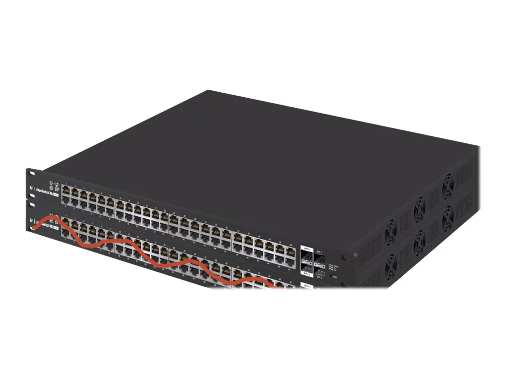 UbiQuiti EdgeSwitch 48 - Switch - managed - 48 x 10/100/1000 (PoE+) + 2 x Gigabit SFP / 10 Gigabit SFP+ + 2 x SFP - an Rack montierbar - PoE+