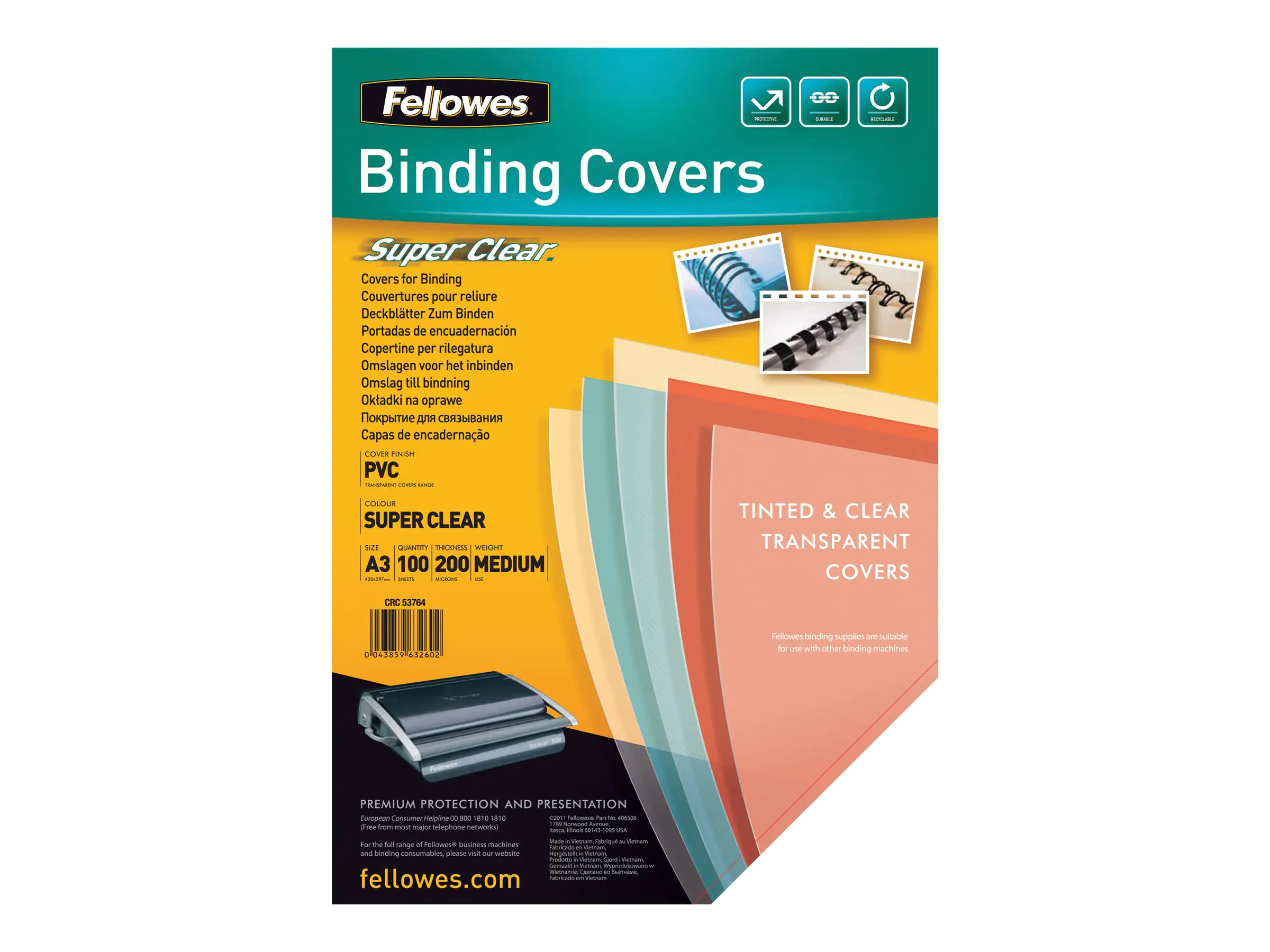 Fellowes Superclear PVC - A3 (297 x 420 mm) 53764