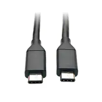 Eaton Tripp Lite Series USB-C Cable (M/M) - USB 3.2, Gen 1 (5 Gbps), Thunderbolt 3 Compatible, 3 ft. (0.91 m) - USB-Kabel - 24 pin USB-C (M) zu 24 pin USB-C (M) - USB 3.1 - 91.4 cm - geformt - Schwarz