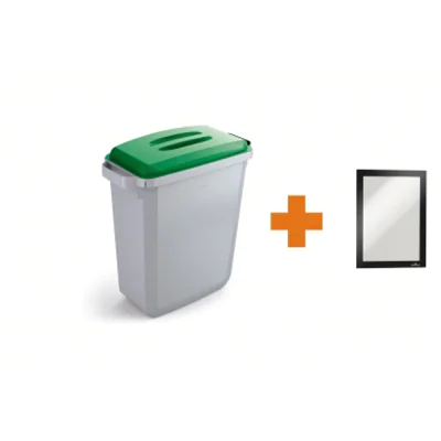 DURABLE Abfalleimer DURABIN® 60L 60l Polypropylen grau 1 Sortierfach