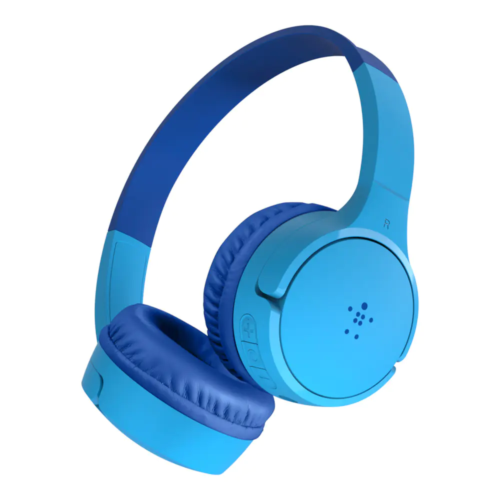 Belkin SoundForm Mini - Kopfhörer mit Mikrofon - On-Ear - Bluetooth - kabellos - 3,5 mm Stecker - Blau