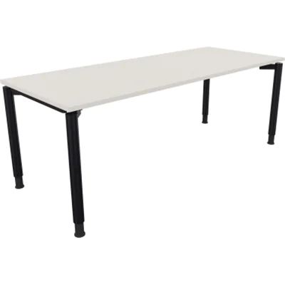 Schreibtisch Vierfuß Rundrohr B2000xT800xH680-820 an/Weiß Schreibtisch Vierfuß Rundrohr B2000xT800xH680-820 an/Weiß