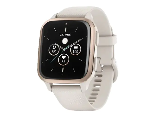 Garmin Venu Sq 2 Music Edition - 40 mm - Ivory - intelligente Uhr mit Band - Silikon - Elfenbein - Handgelenkgröße: 125-190 mm - Anzeige 3.59 cm (1.41") - Bluetooth, Wi-Fi, ANT+ - 38 g