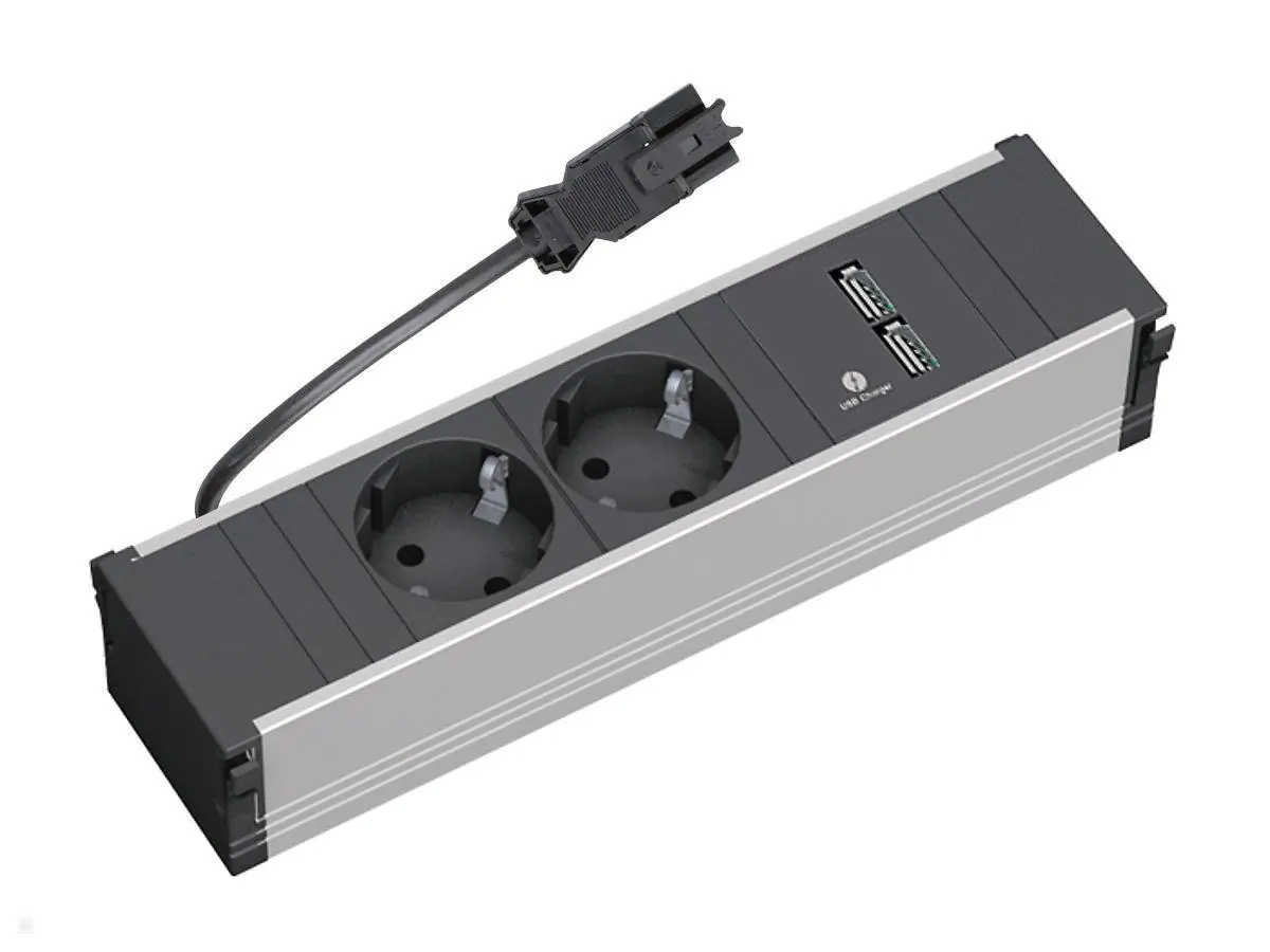 Bachmann CONI - Steckdosenleiste - Eingabe, Eingang GST18i3 - Ausgangsanschlüsse: 4 - 10 cm - Deutschland - Schwarz