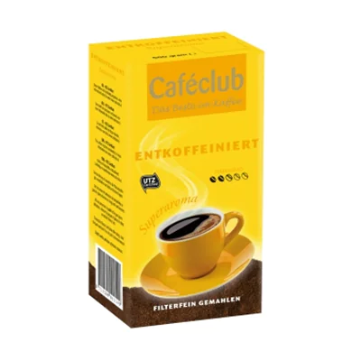 Kaffee Entkoffeiniert gemahlen 2 500 g/Pack. Kaffee Entkoffeiniert gemahlen 2 500 g/Pack.