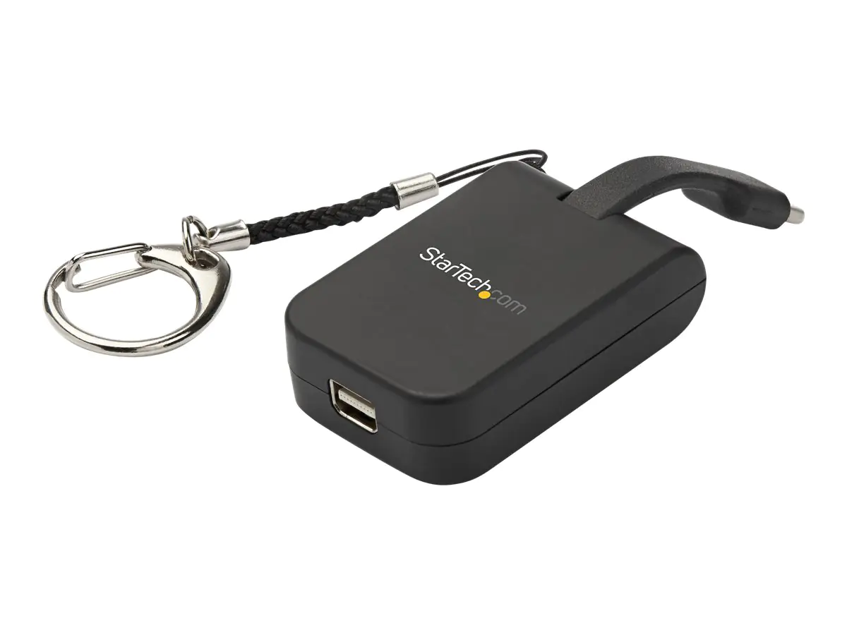 StarTech Kompakter USB-C auf mDP-Adapter - 8K 60Hz/4K USB-C auf mDP-1.4-Videokonverter mit Schlüsselring - USB-C DP Alt Mode (HBR3 HDR DSC) auf mDP-Monitor - TB3-kompatibel (CDP2MDPFC) - USB/DisplayPort-Adapter - 24 pin USB-C (M) zu Mini DisplayPort (W) -