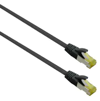 Helos ultra flex - Patch-Kabel - RJ-45 (M) zu RJ-45 (M) - 3 m - S/FTP - CAT 6a - halogenfrei - Schwarz