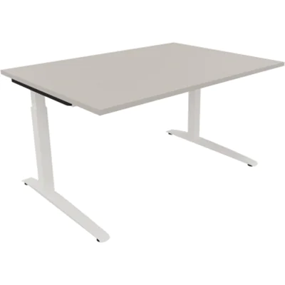 Schreibtisch Kufe Einzels. Quadrat B1400xT1000xH650-850 ws/Lichtgrau Schreibtisch Kufe Einzels. Quadrat B1400xT1000xH650-850 ws/Lichtgrau