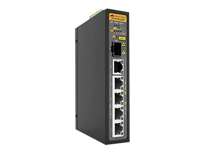 Allied Telesis IS Series AT-IS130-6GP - Switch - 5 x 10/100/1000 (PoE+) + 1 x 100/1000 SFP - an DIN-Schiene montierbar, wandmontierbar - PoE+ (90 W)
