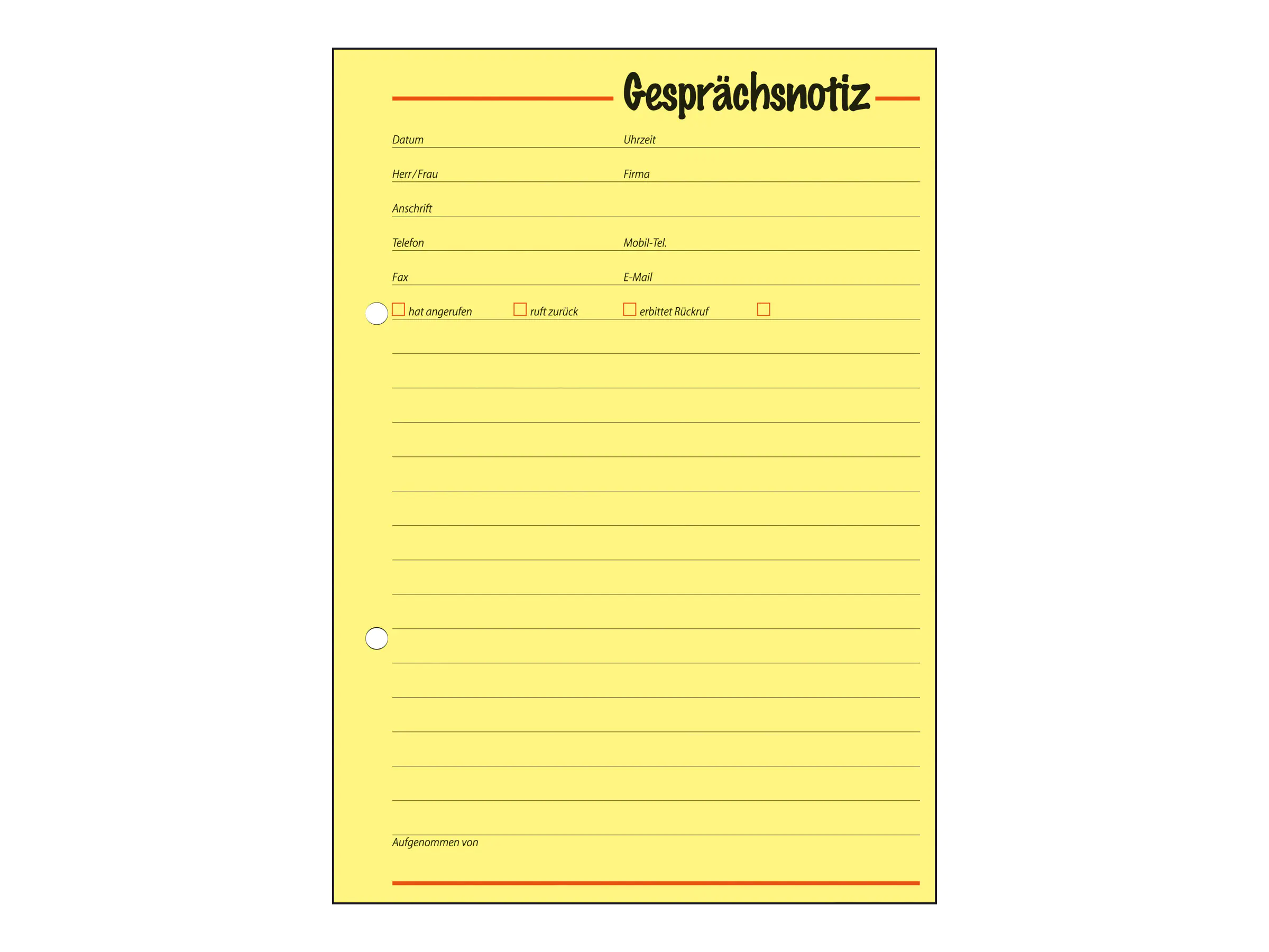 Sigel Notizformular - 50 Blatt - A5 (148 x GE513