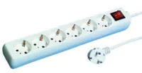 REV - Steckdosenleiste - Wechselstrom 250 V - 3500 Watt - Ausgangsanschlüsse: 6 - 1.4 m Schnur - weiß