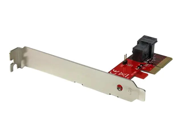 StarTech x4 PCI Express auf SFF-8643 Adapter für PCIe NVMe U.2 SSD - PCI Express 2,5 NVM Express SSD Adapter - Schnittstellenadapter - 2.5" (6.4 cm) - Expansion Slot to U.2 - SAS 12Gb/s - PCIe x4 - Rot
