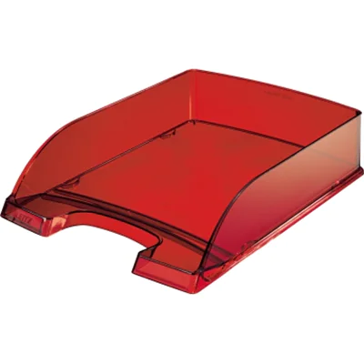 Leitz Briefablage Transparent Plus 52260028 DIN A4 PS dunkelrot Leitz Briefablage Transparent Plus 52260028 DIN A4 PS dunkelrot