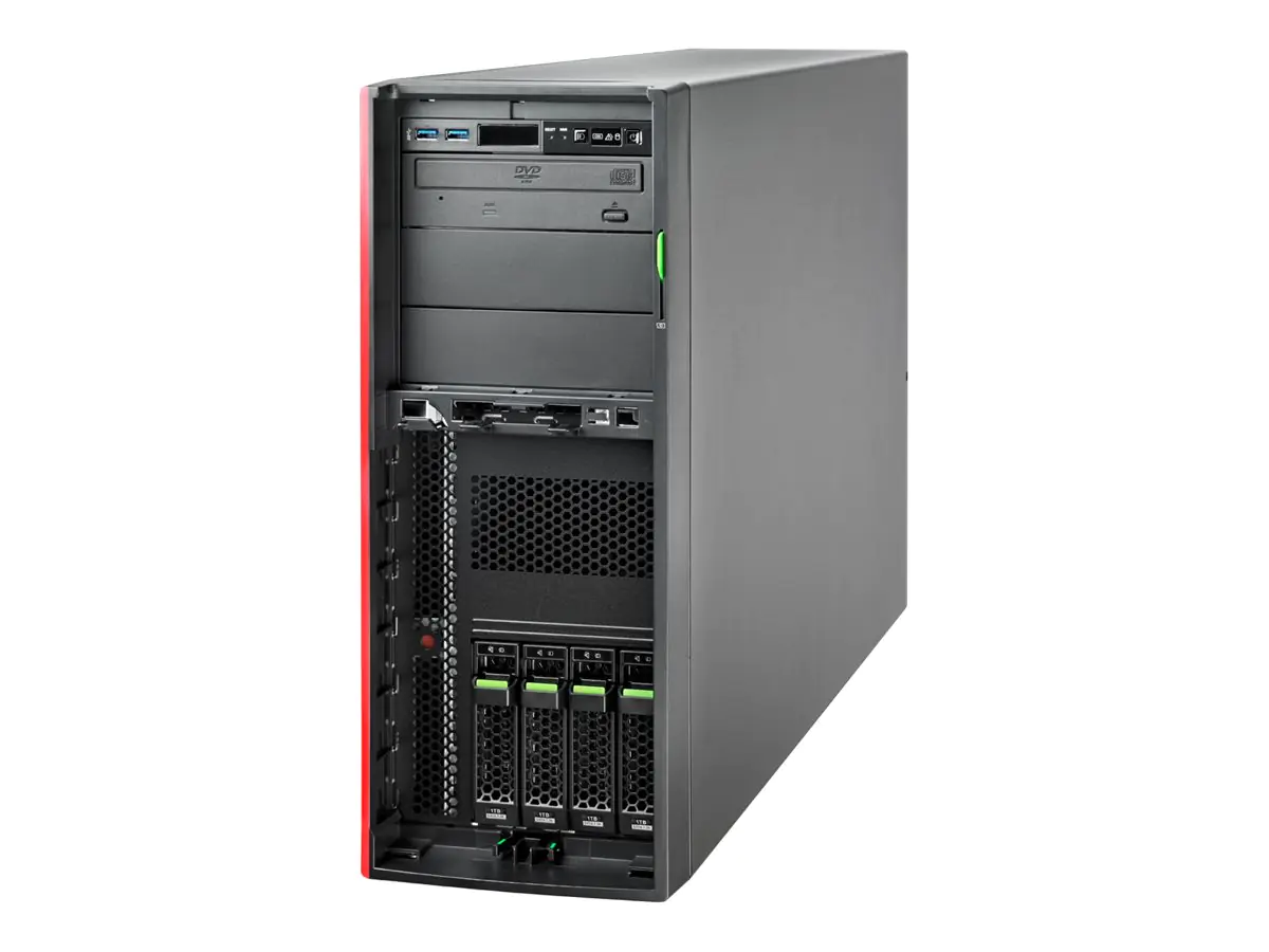 Fujitsu PRIMERGY TX2550 M5 - Server - Tower - 4U - zweiweg - 1 x Xeon Silver 4214 / 2.2 GHz - RAM 16 GB - SATA - Hot-Swap 6.4 cm (2.5") Schacht/Schächte - keine HDD - 1GbE - kein Betriebssystem - Monitor: keiner