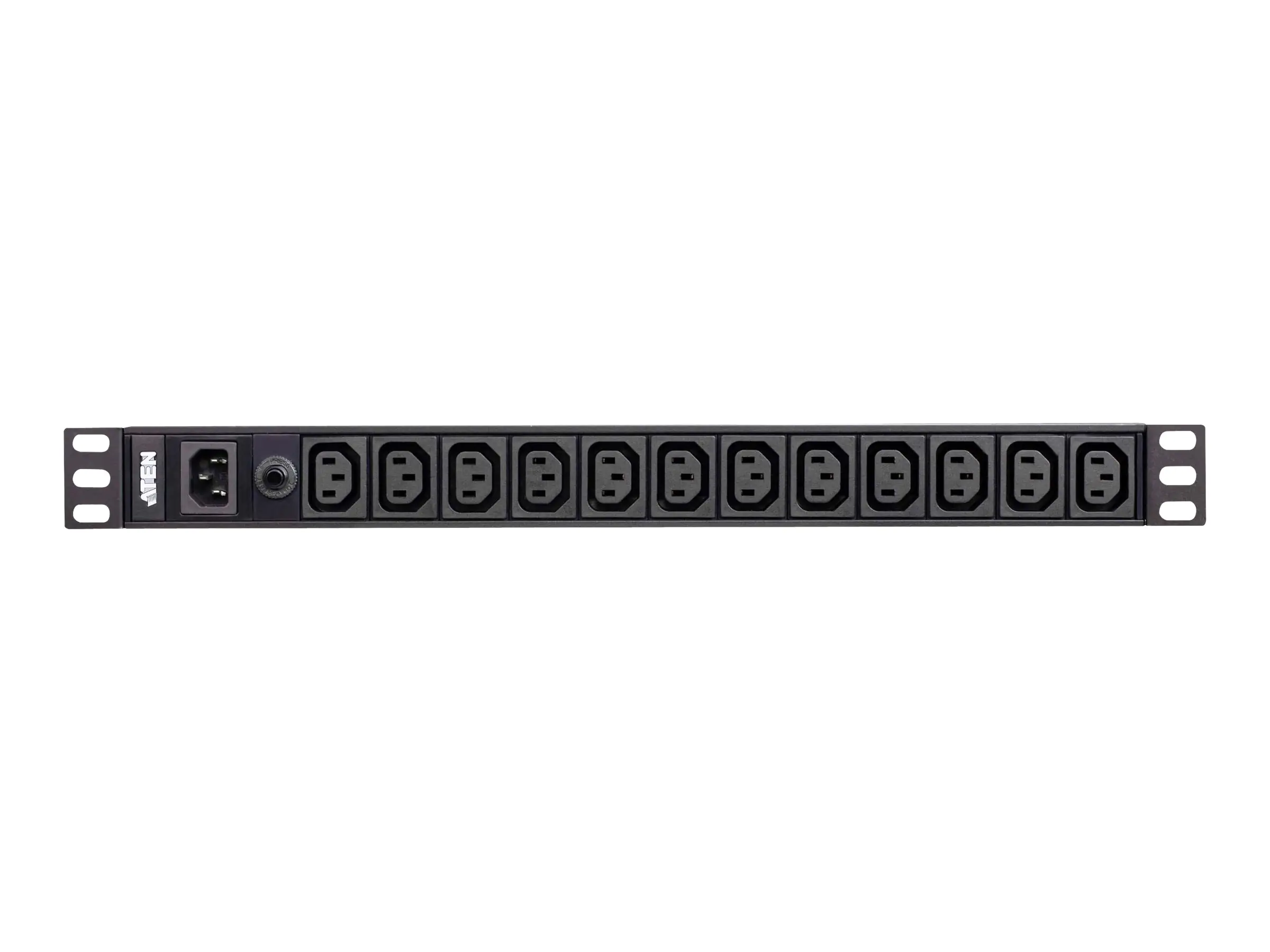 ATEN Basic PDU PE0112G - Stromverteilungseinheit (Rack - einbaufähig) - Wechselstrom 100-240 V - 2400 VA - Eingabe, Eingang IEC 60320 C14 - Ausgangsanschlüsse: 12 (12 x IEC 60320 C13) - 1U - 3.05 m Schnur