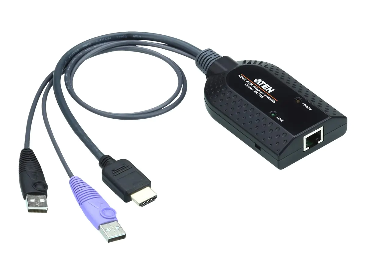 ATEN KA7188 USB HDMI Virtual Media KVM Adapter Cable - KVM-/Audio-/USB-Extender - HDMI - USB - für ATEN CN9850; KVM over IP KN1132VB ATEN KA7188 USB HDMI Virtual Media KVM Adapter Cable - KVM-/Audio-/USB-Extender - HDMI - USB - für ATEN CN9850; KVM over IP KN1132VB