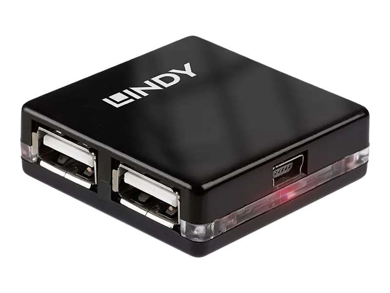 Lindy 4 Port USB 2.0 Mini Hub - Hub - 4 x USB 2.0 - Desktop