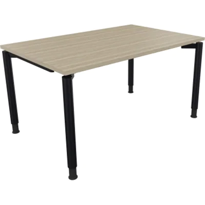 Schreibtisch Vierfuß Rundrohr B1400xT900xH680-820 an/Eiche Natur Schreibtisch Vierfuß Rundrohr B1400xT900xH680-820 an/Eiche Natur