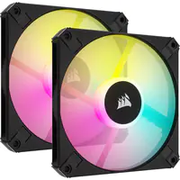 CORSAIR iCUE AF120 RGB SLIM - Gehäuselüfter - 120 mm - Schwarz (Packung mit 2)