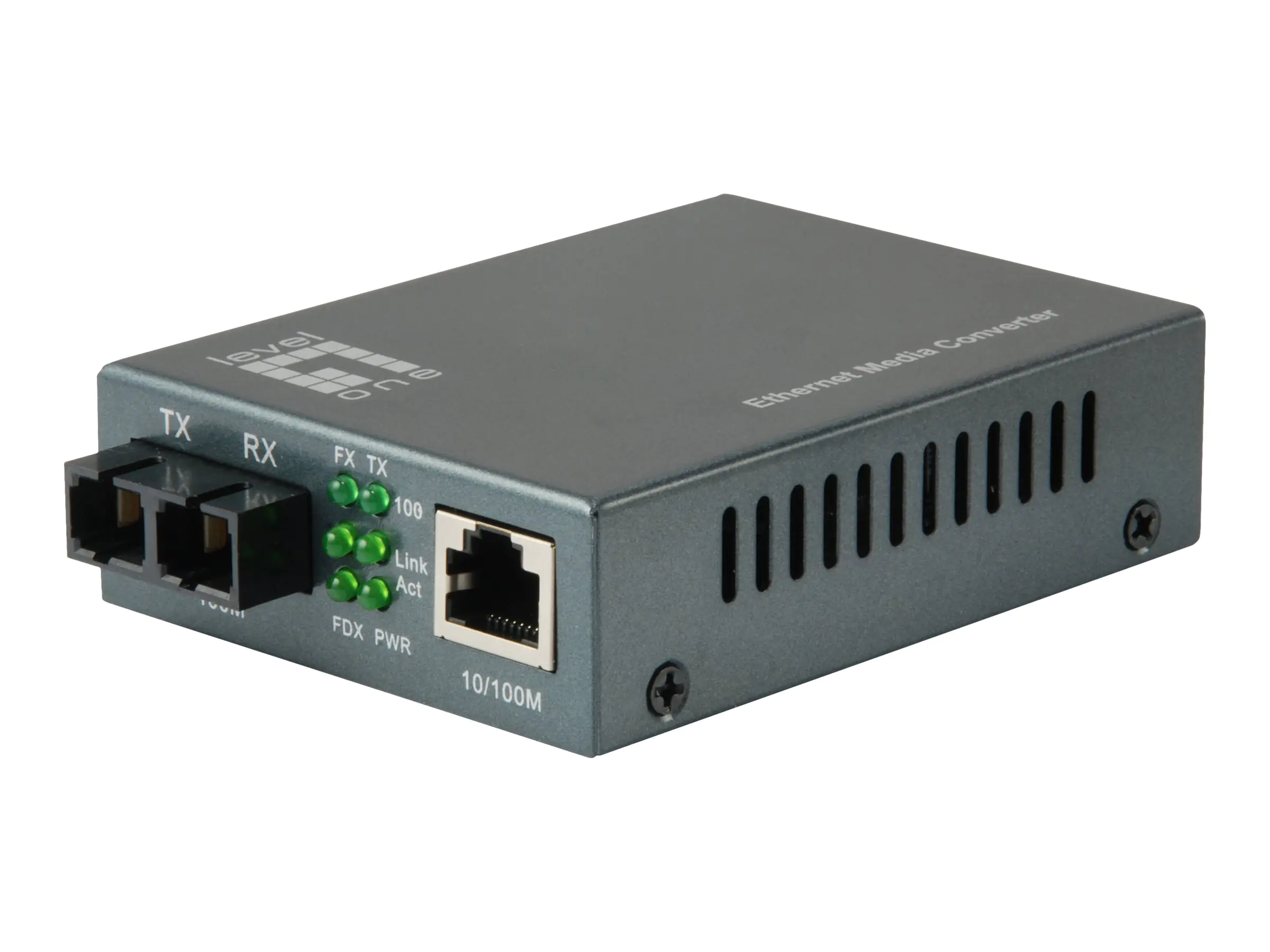 LevelOne FVT-1101 - Medienkonverter - 100Mb LAN - 10Base-T, 100Base-FX, 100Base-TX - RJ-45 / SC multi-mode - bis zu 2 km - 1310 nm
