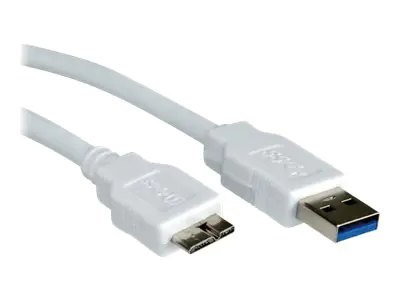 VALUE - USB-Kabel - Micro-USB Typ B (M) zu USB Typ A (M) - USB 3.0 - 15 cm - weiß