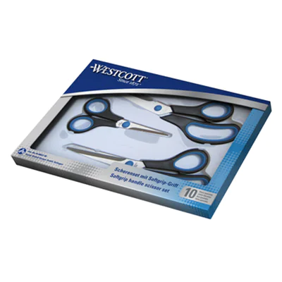 Westcott Schere EASY GRIP SET N-90027 13cm/21cm/25cm 3 St./Pack. Westcott Schere EASY GRIP SET N-90027 13cm/21cm/25cm 3 St./Pack.