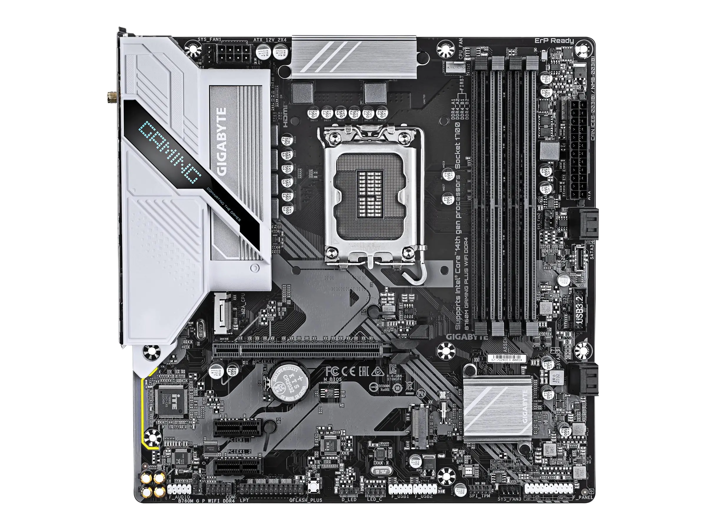 Gigabyte B760M GAMING PLUS WIFI DDR4 - Motherboard - micro ATX - LGA1700-Sockel - B760 Chipsatz - USB-C 3.2 Gen 1, USB 3.2 Gen 1 - Wi-Fi 6, Bluetooth, Gigabit LAN - Onboard-Grafik (CPU erforderlich) - HD Audio (8-Kanal)
