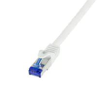 LogiLink Professional Ultraflex - Patch-Kabel - RJ-45 (M) zu RJ-45 (M) - 2 m - 6 mm - S/FTP - CAT 7 (Kabel) / CAT 6a (Anschlüsse) - halogenfrei, geformt, ohne Haken - weiß, RAL 9003