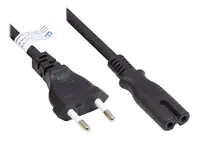 Good Connections P0370-S015 - 1,5 m - Netzstecker Typ C - C7-Koppler - H03VVH2-F - 250 V - Schwarz