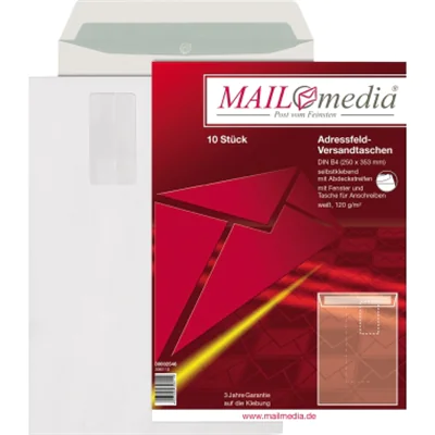 MAILmedia Versandtasche 30002546 B4 mF hk ws 120g 10 St./Pack.