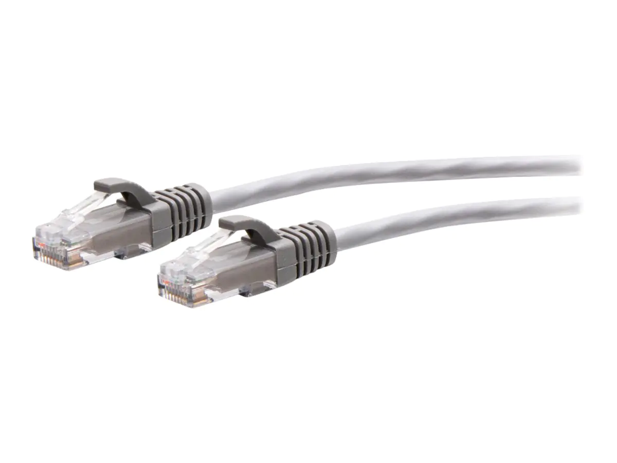 C2G 4ft (1.2m) Cat6a Snagless Unshielded (UTP) Slim Ethernet Network Patch Cable - Gray - Patch-Kabel - RJ-45 (M) zu RJ-45 (M) - 1.2 m - 4.8 mm - UTP - CAT 6a - ohne Haken, geformt - Grau