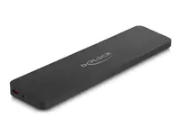 Delock - Dockingstation + Notebook-Halterung - USB-C / Thunderbolt 3 / Thunderbolt 4 - 2 x HDMI, DP - 1GbE - 120 Watt