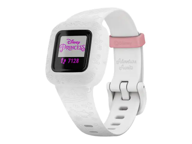 Garmin vivofit jr. 3 - Disney Princess - Aktivitätsmesser mit Band - Silikon - weiß - Handgelenkgröße: 130-175 mm - Bluetooth - 25 g