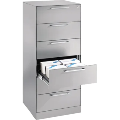 C+P Karteischrank Asisto 146224622S10007 A5 quer wsalu/wsalu