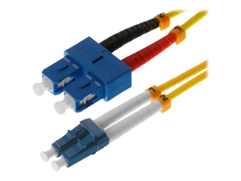Helos - Patch-Kabel - LC Single-Modus (M) zu SC Single-Modus (M) - 0.5 m - Glasfaser - Duplex - 9/125 Mikrometer - OS2 - geformt - Gelb, Fiberglas Helos - Patch-Kabel - LC Single-Modus (M) zu SC Single-Modus (M) - 0.5 m - Glasfaser - Duplex - 9/125 Mikrometer - OS2 - geformt - Gelb, Fiberglas