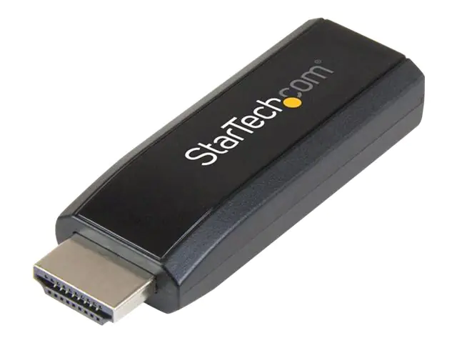 StarTech HDMI to VGA Adapter - Aux Audio Output - Compact - 1920x1200 - HDMI to VGA (HD2VGAMICRA) - Videokonverter - HDMI - VGA - Schwarz