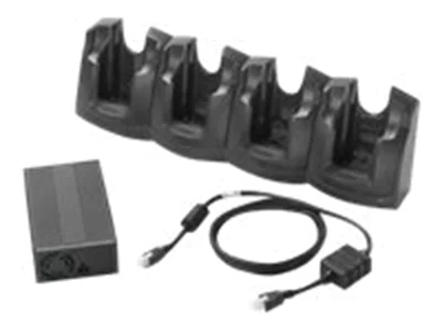 Zebra 4-Slot Charge Only Cradle Kit - Handgerät-Ladeständer und Netzteil - Ausgangsanschlüsse: 4 - für Zebra MC3000, MC3090, MC3100, MC3190, MC3200