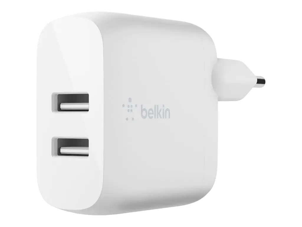 Belkin BoostCharge - Netzteil - 24 Watt - 2 Ausgabeanschlussstellen (USB) - weiß Belkin BoostCharge - Netzteil - 24 Watt - 2 Ausgabeanschlussstellen (USB) - weiß