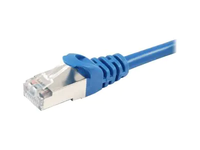 equip - Patch-Kabel - RJ-45 (M) zu RJ-45 (M) - 25 cm - SFTP, PiMF - CAT 6a - halogenfrei, geformt, ohne Haken, verseilt - Blau