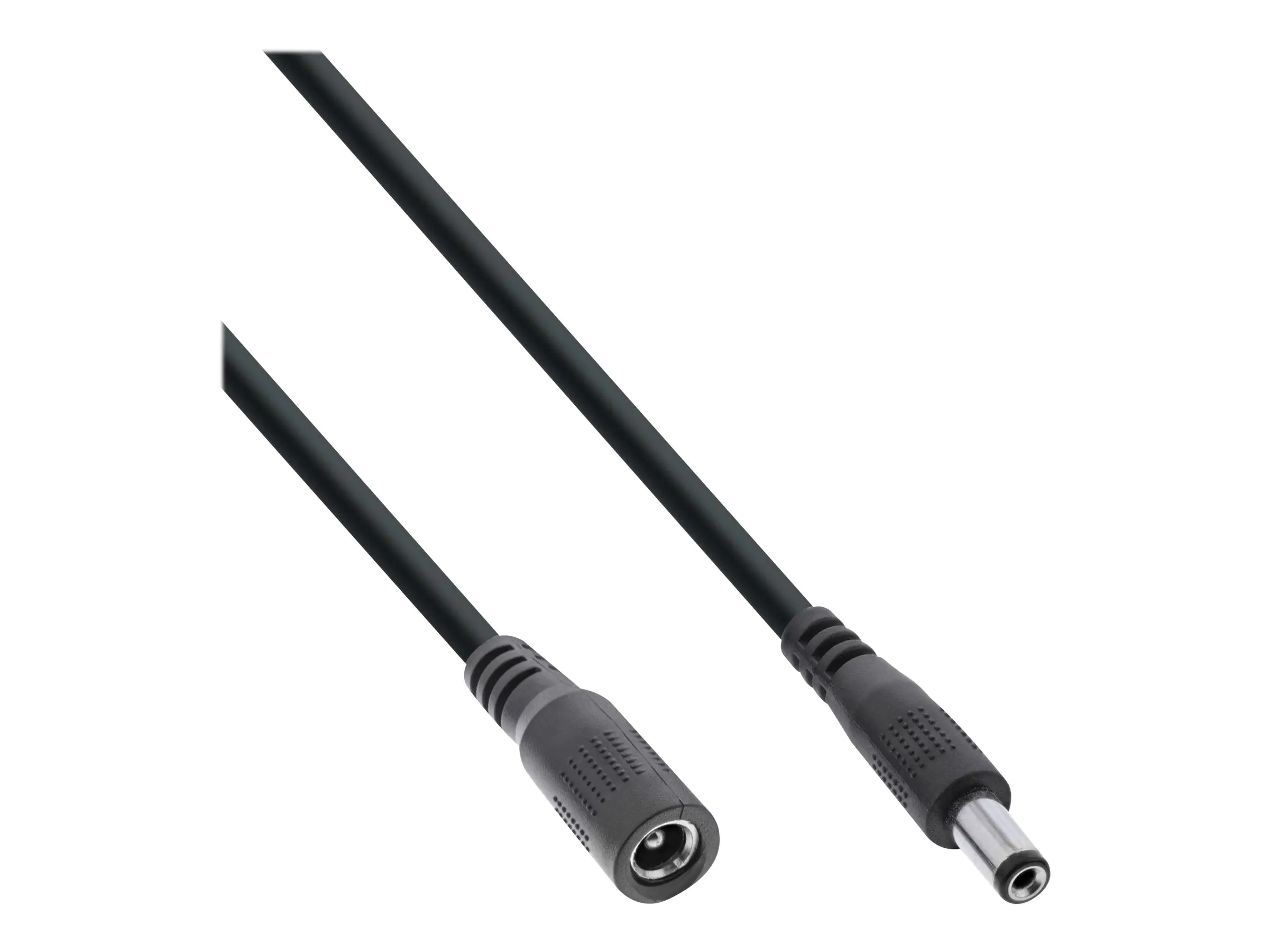 InLine - Spannungsversorgungs-Verlängerungskabel - Gleichstromstecker 5,5 mm (W) zu Gleichstromstecker 2,5 mm (M) - 12 - 24 V - 3 m - Schwarz