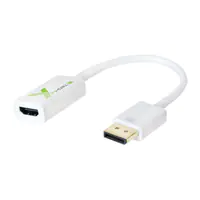 TECHly - Videoadapter - DisplayPort männlich eingerastet zu HDMI weiblich - 24.5 cm - abgeschirmt - weiß - Passiv, Support von 4K 30 Hz