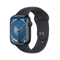 Apple Watch Series 9 (GPS) - 45 mm - Midnight Aluminium - intelligente Uhr mit Sportband - Flouroelastomer - Midnight - Bandgröße: M/L - 64 GB - Wi-Fi, Bluetooth, UWB - 38.7 g
