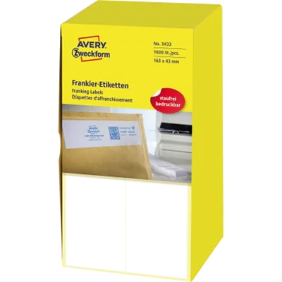 Avery Zweckform Frankieretikett 03433 163x43mm 1.000 St./Pack. Avery Zweckform Frankieretikett 03433 163x43mm 1.000 St./Pack.