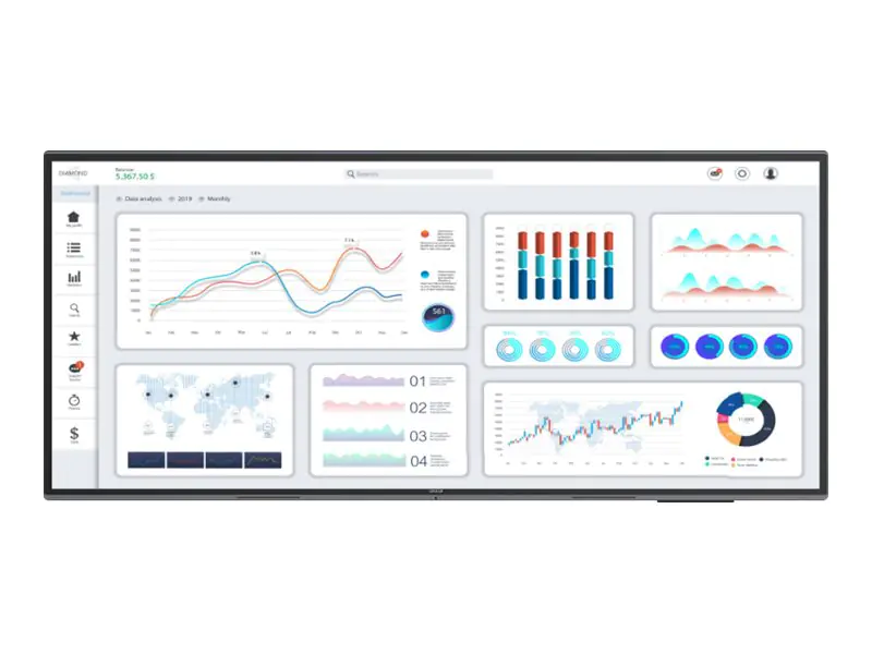Avocor AVL-1050-D - 267 cm (105") Diagonalklasse L Series LCD-Display mit LED-Hintergrundbeleuchtung - interaktiv - 5K UHD (2160p) 5120 x 2160 - direkt beleuchtete LED