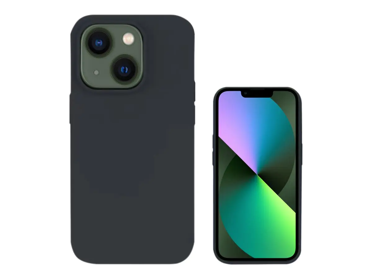 4smarts Cupertino - Hintere Abdeckung für Mobiltelefon - mit Ultimag - kompatibel mit MagSafe - Silikon - Schwarz - für Apple iPhone 14 Plus