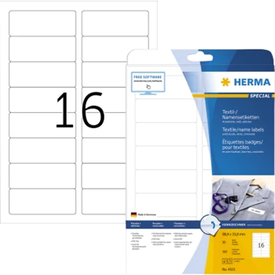 HERMA Namensetikett 4515 Seide 88,9x33,8mm ws 320 St./Pack.