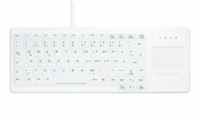 Active Key AK-C4400 - Mini - Verkabelt - USB + PS/2 - Membran-Schlüsselschalter - Weiß