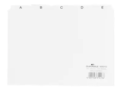 DURABLE Leitregister 365002 DIN A5 quer A-Z Kunststoff weiß
